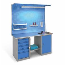 Верстак металлический ВЛ-3-33 с освещением и экраном для освещения доп.