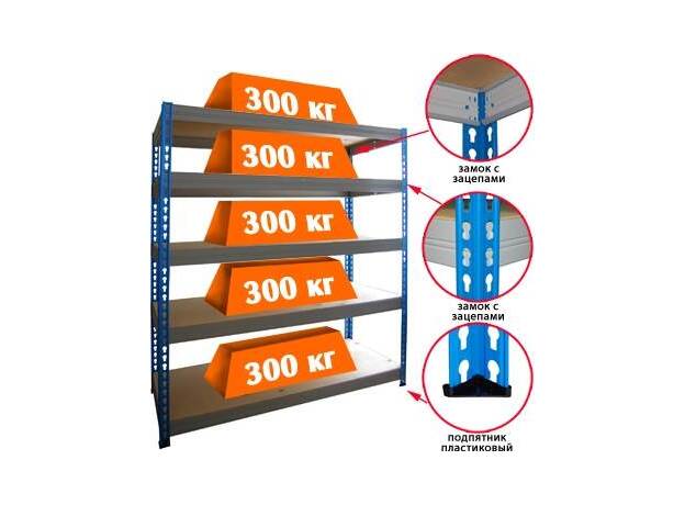 Стеллаж складской МКФ 15615-2,5